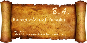 Beregszászi Aranka névjegykártya